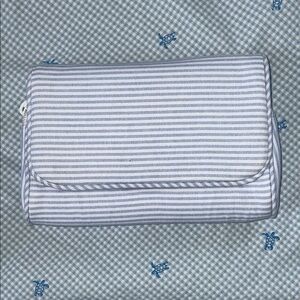 Brandy Melville Blue & White Striped Cosmetic Bag
